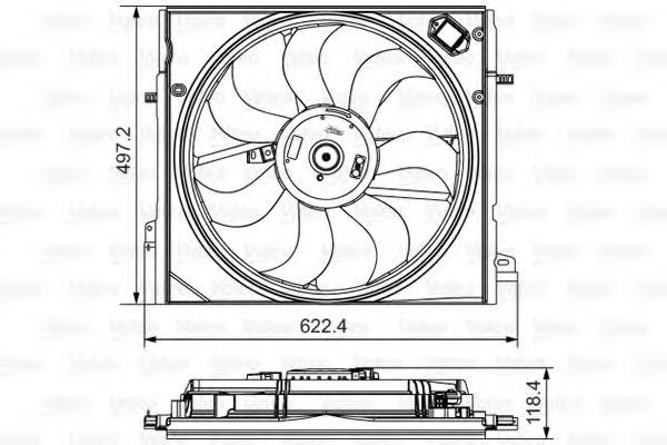 Ventilator, radiator RENAULT KADJAR (2015 - 2016) VALEO 698582