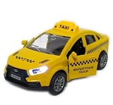 Cumpara ieftin Masinuta Taxi din Metal cu Sunete si Lumini, Functie Pull-back, Uși Deschise
