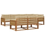vidaXL Set de canapele de exterior cu pernă 7 pcs Natural și Bej 3382651
