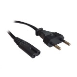 CABLU alimentare Spacer casetofon, 1.8m, intrare Euro plug, iesire C7, 10A, negru, &quot;SPPW-EUPG-C7-10A-1.8&quot; (timbru verde 0.08 lei)