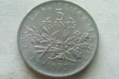 MONEDA 5 FRANCI 1970-FRANTA foto