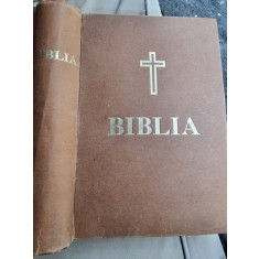 Biblia sau Sfanta Scriptura 1982 (cu dedicatie de la preotului Iconom Stavrofor pentru Mircea Mihail - Medic Primar Chirurg)