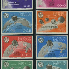 PARAGUAY, SPACE - SERIE COMPLETĂ MNH IMPERF.