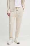 Joop! pantaloni de trening barbati, culoarea bej, neted, 30045560