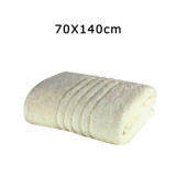 Cumpara ieftin Prosop baie bumbac,70x140cm,550g mp,linii,crem-G088