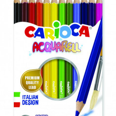 Creioane Colorate Carioca Acquarell, Hexagonale, 12 Culori/cutie - Cutie Carton