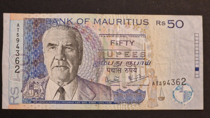 Mauritius 50 Rupii 2006 VF