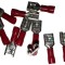 Set 10 papuci electrici Carpoint tip 541 mama 6,3x0,8 mm , lungime 21,0mm , rosii AutoDrive ProParts