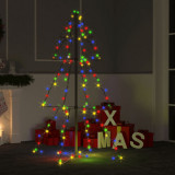 VidaXL Brad Crăciun conic, 78x120 cm, 160 LED-uri, interior &amp; exterior