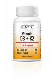 VITAMINA D3+K2 30CPS, Zenyth Pharmaceuticals