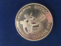 Moneda argint Canada 1 Dolar foto
