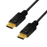 CABLU video LOGILINK, DisplayPort (T) la DisplayPort (T), 1m, conectori auriti, rezolutie maxima 8K (7680 x 4320) la 60 Hz, negru, &quot;CV0119&quot; (timbru ve