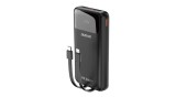 Dudao K15Pro Power Bank 20000mAh 22.5W PD USB-C / USB-A / Cabluri &icirc;ncorporate Lightning și USB-C - Negru