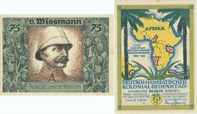 1921 ( 4 XI ) , 75 pfennig ( Grabowski/Mehl 0088.3-5/6 ) - Germania UNC foto