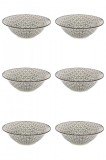 Set boluri, 6 piese, 1.65 L, Portelan, Negru