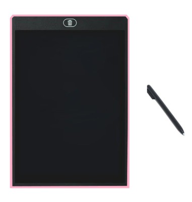 Tableta grafica de desenat pentru copii,color de 16 inch diagonala, cu buton de stergere si creion - Roz foto