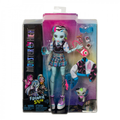 MONSTER HIGH PAPUSA FRANKIE STEIN CU ANIMALUT SI ACCESORII SuperHeroes ToysZone foto