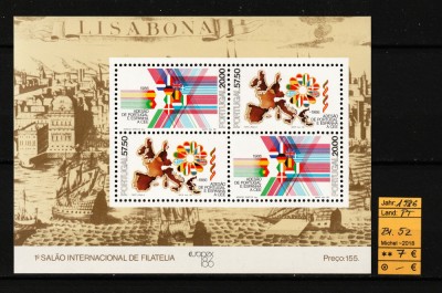 Portugalia, 1986 | Expo Europex, Lisabona &amp;#039;86 - Ţările membre ale UE | MNH | aph foto