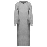 vidaXL Hanorac pătură KINN Gri XXL Bumbac 4100894