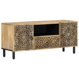 Cumpara ieftin Comoda TV, 105x33x46 cm, lemn masiv de mango