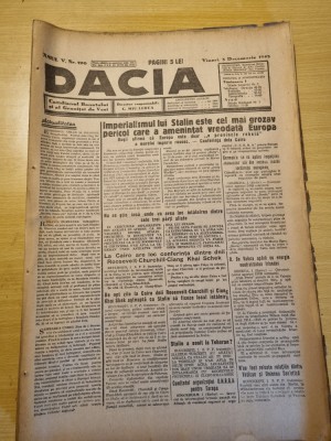 Dacia 3 decembrie 1943-imperialismul lui stalin cel mai mare pericol al europei foto