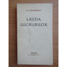 George Calinescu - Lauda lucrurilor