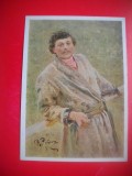 HOPCT 23333 PORTRET DE TARAN- REPIN 1844-1`930 --MUZEE RUSIA - CP PICTURA --NECIRCULATA