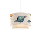 Cumpara ieftin Lampa pentru copii Saturn, Pako World, Multicolor-Alb, 30x30x20 cm
