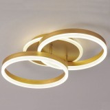 Lustra Led Auriu Dione 64W telecomanda 300x300mm SPN DL75L172