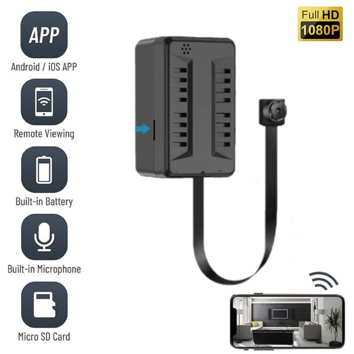 Mini Camera de Supraveghere 4G, TSS-X7B, Full HD ,Unghi larg 120&deg;, SIM Slot ,SD Card Slot, Retea GSM, Transmisie Live, Detectie Miscare