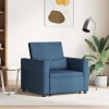 VidaXL Sofa Pat Unilaterala cu roți albastru 90 x 165 x 87 cm țesătură 42002692