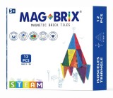 Set magnetic Magbrix, Jolijou, 12 piese triunghi isoscel, Magblox