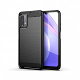 Cumpara ieftin Husa Compatibila cu Xiaomi Redmi 9T / Redmi 9 Power Techsuit Carbon Silicone Negru, Carcasa