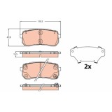 Placute frana Kia Sorento 3 (Um) 01.15-02.23, Spate, TRW
