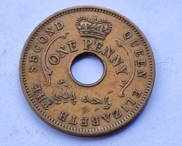 72. Moneda Nigeria 1 penny 1959