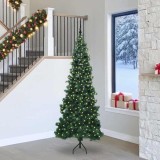 vidaXL Pom de Crăciun Artificial pentru Colț Verde 240 cm PVC și Metal 3397290