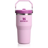 Stanley IceFlow&trade; Flip Straw Tumbler sticlă inoxidabilă pentru apă Cherry Blossom 600 ml