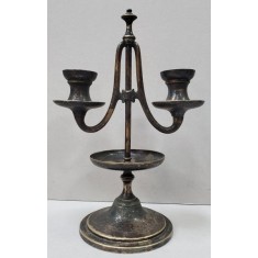 Sfesnic cu doua lumini din alama, cca. 1900