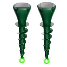 Set 2 Dispozitive cu Panou Solar si Ultrasunete, Anti Cartita, Marmota, Soarece, Sarpe, Popandau, 3 Moduri de Functionare, Acoperire 360&deg;, Rezistenta