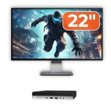 Pachet Calculator Second Hand HP ProDesk 600 G3 Mini PC, Intel Core i5-9500 3.00-4.40GHz, 8GB DDR4, 256GB M.2 SSD + Monitor 22&amp;quot; NewTechnology Med