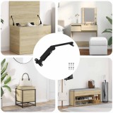 vidaXL Hingă cu suport pentru capac 12 pcs Negru 192 x 32 x 50 mm Oțel 864841