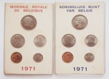 Cumpara ieftin M01 Belgia set monetarie 10 monede 1971 25, 50 centimes 1, 5, 10 Francs, Europa