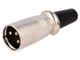 Mufă XLR Tată 3 Pin Drept pe Cabluri