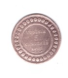 Moneda Tunisia 5 centimes 1907, stare relativ buna, curata