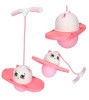 Pogo Jumper Copii cu Maner Detasabil pentru Echilibru si Coordonare Roz-Alb