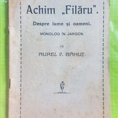 E68-Carte veche Romania Brasov 1913-ACHIM FILARU-Despre Lume si oameni.