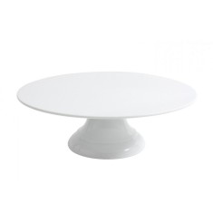 Suport tort cu picior, melamina alba, 30.5 cm