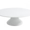 Suport tort cu picior, melamina alba, 30.5 cm