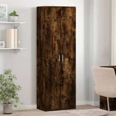Gossi dulap inalt, stejar fumuriu, 60x35x180 cm, lemn prelucrat