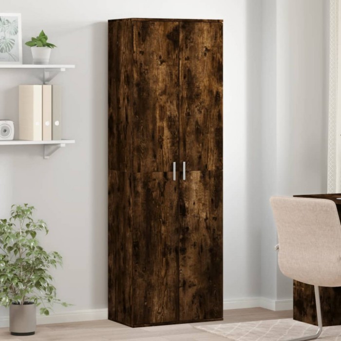 vidaXL Dulap &icirc;nalt, stejar fumuriu, 60x35x180 cm, lemn prelucrat